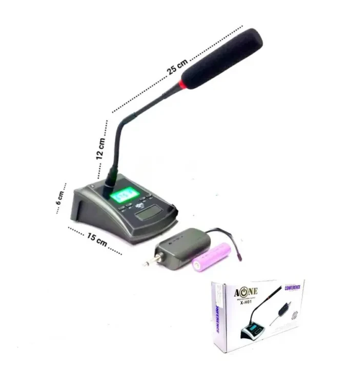 M 7MT Wireless Conference Microphone System Black Color With 2.4 GHz Connectivity Ideal For Meetings And Presentations